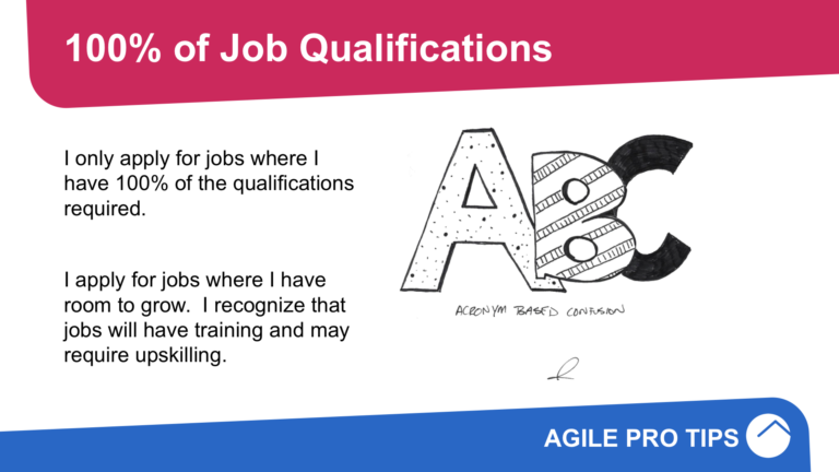 You don't need 100% of the job qualifications or job requirements to apply