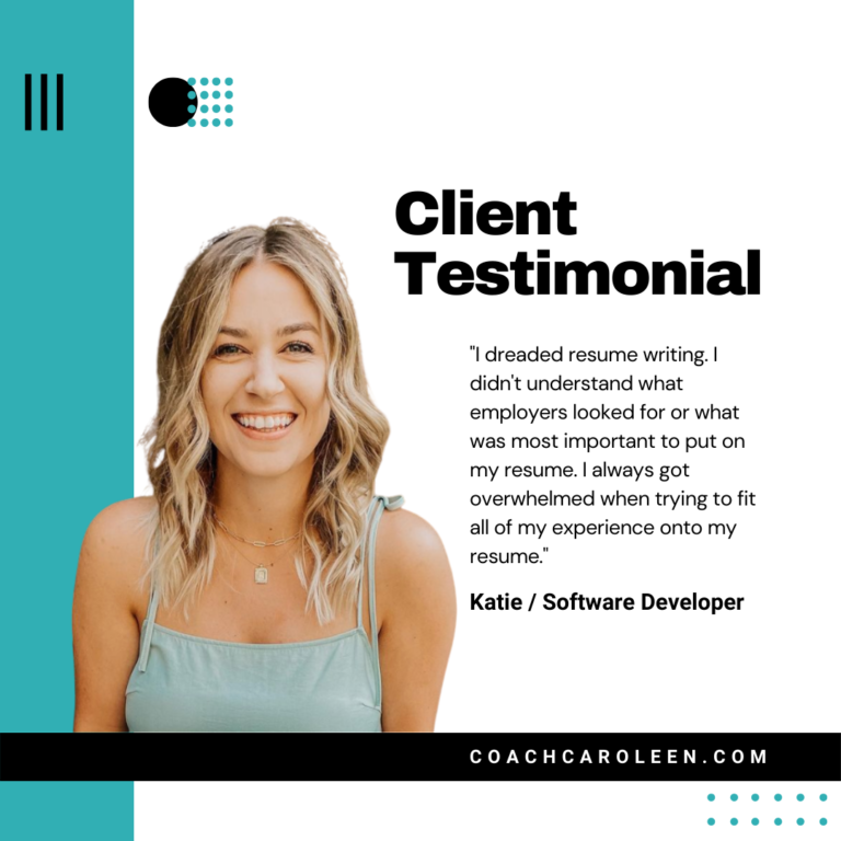 2022-02-08 Testimonial from Katie - She dreaded resume writing