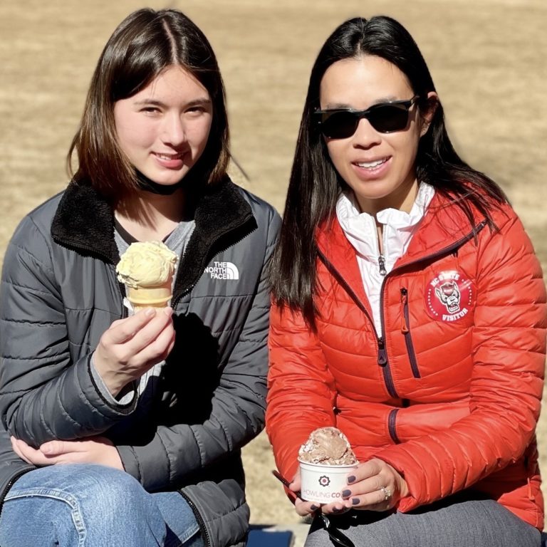 2022-07-18 Enjoying Howling Cow Ice Cream at NC State