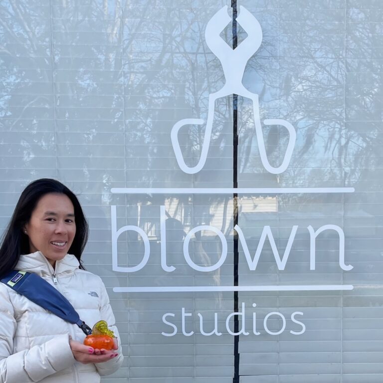 2022-10-26 Making glass pumpkins at Blown Studios