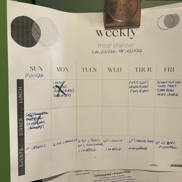 2022-05-19 Consider routines like meal planning in uncertain times