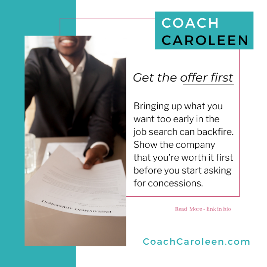 Get the Offer First by Coach Caroleen