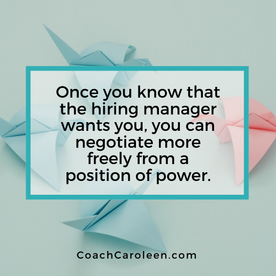 Negotiate from a position of power by Coach Caroleen
